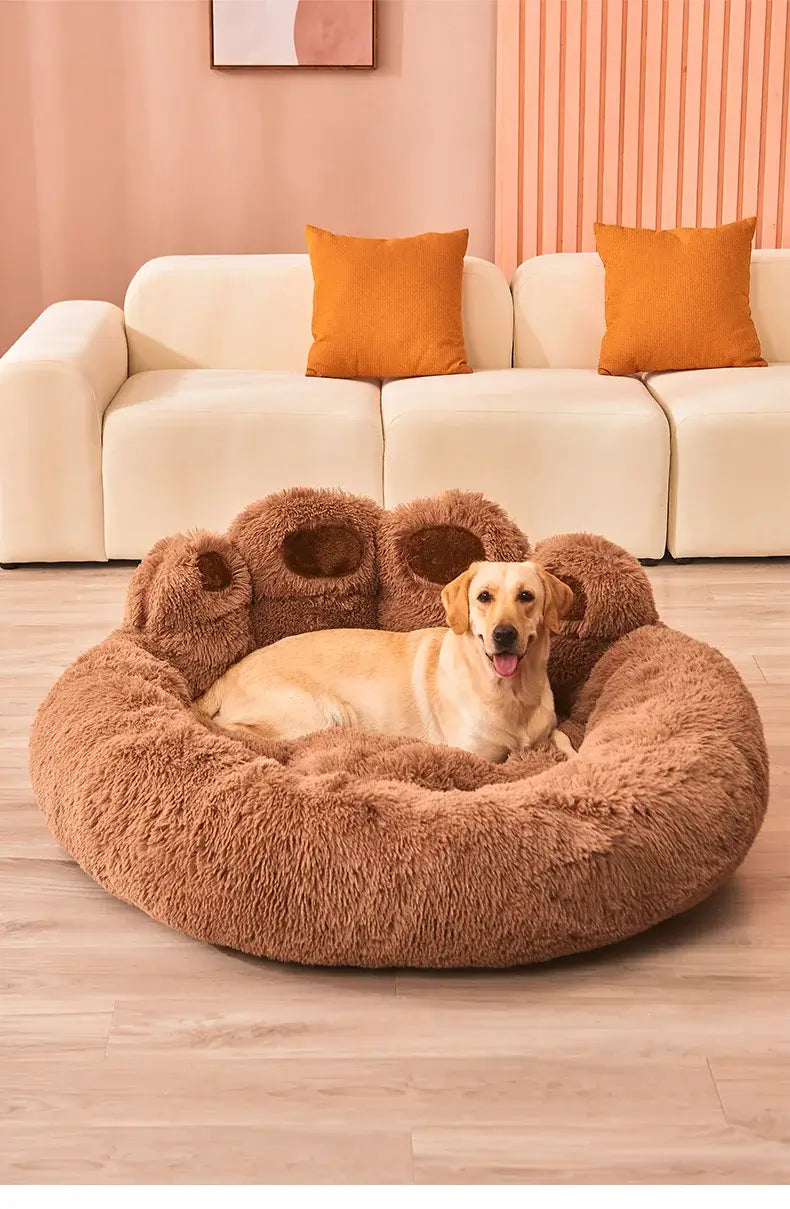 Fluffy Dog Bed, Plush Sofa Basket, Large & Small Pet Cushion