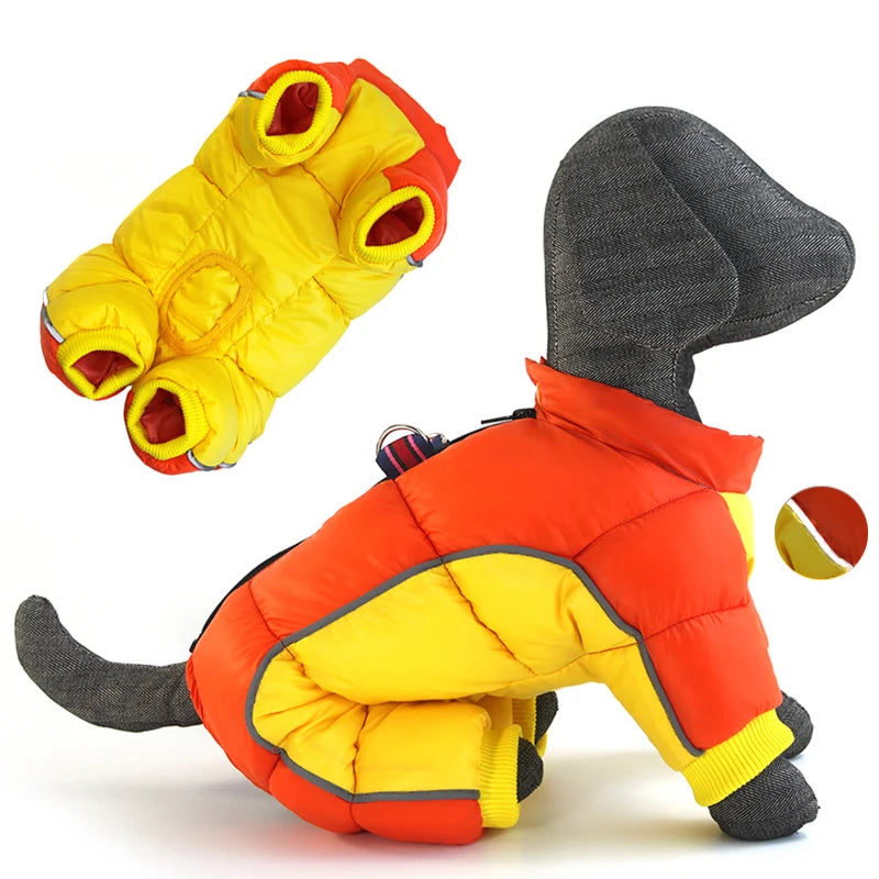 Winter Dog Clothes, Warm Reflective Jacket for Small Dogs