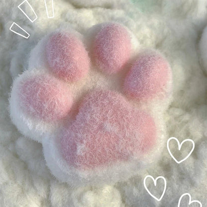 TPR Cat's Paw Stress Toy, Squishy Pink Kawaii Plush Paw