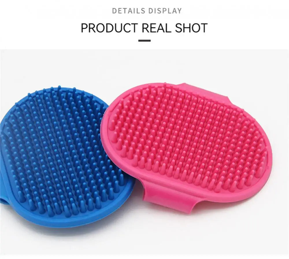 Soft Rubber Dog & Cat Brush, Silicone Massage Comb for Grooming & Cleaning