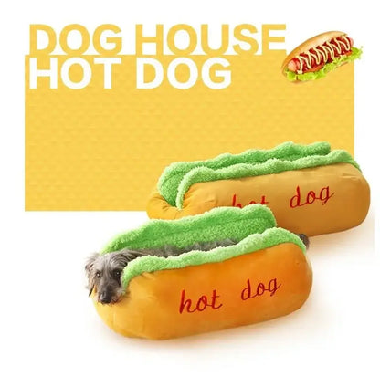 Cozy Hot Dog Pet Lounger