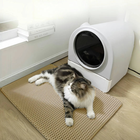 Waterproof Double Layer Cat Litter Mat, Nonslip & Washable Pet Toilet Mat