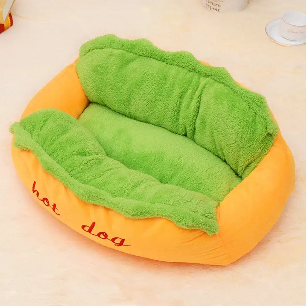 Cozy Hot Dog Pet Lounger