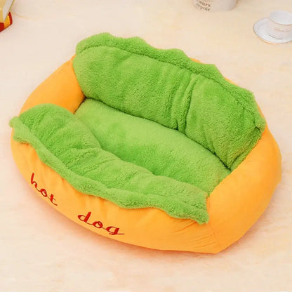 Cozy Hot Dog Pet Lounger