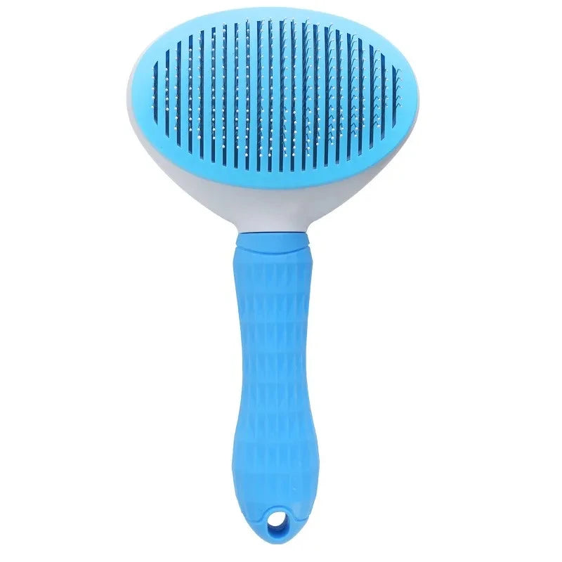 Pet Hair Brush & Dog Comb, Stainless Steel Grooming Tool for Cats & Dogs