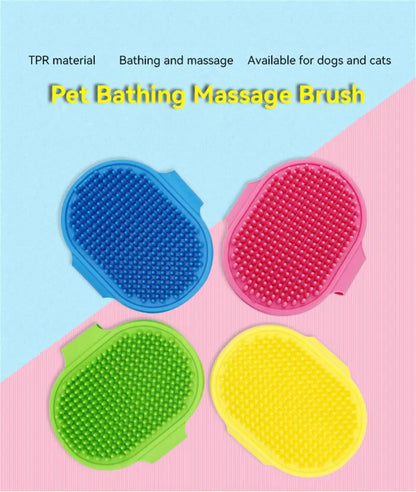 Soft Rubber Dog & Cat Brush, Silicone Massage Comb for Grooming & Cleaning