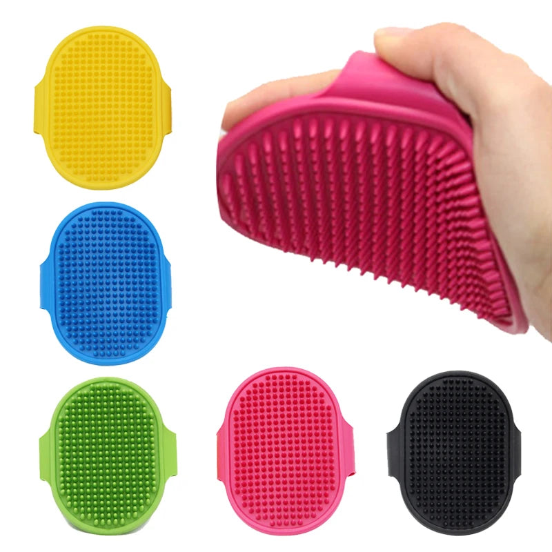 Soft Rubber Dog & Cat Brush, Silicone Massage Comb for Grooming & Cleaning